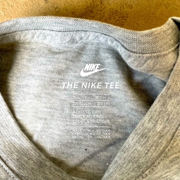 Nike, Gray Heather, Short Sleeve, Shirt, Size 7 - Picture 3 of 3
